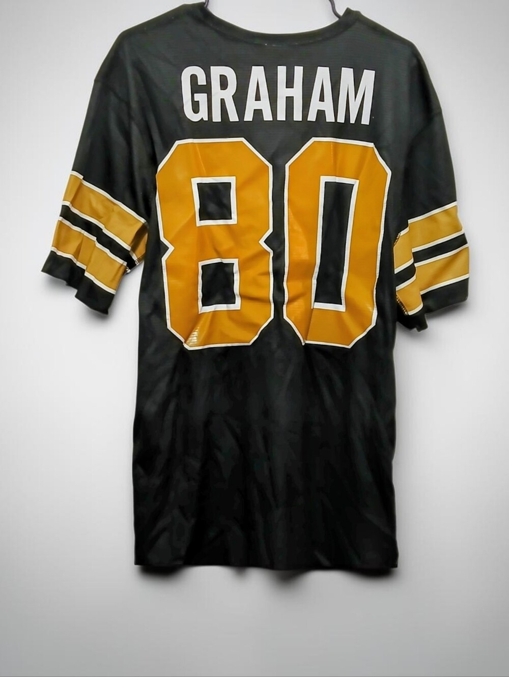 JIMMY GRAHAM #80 Black & Gold NRW ORLEANS SAINTS Football Jersey SIZE Large
